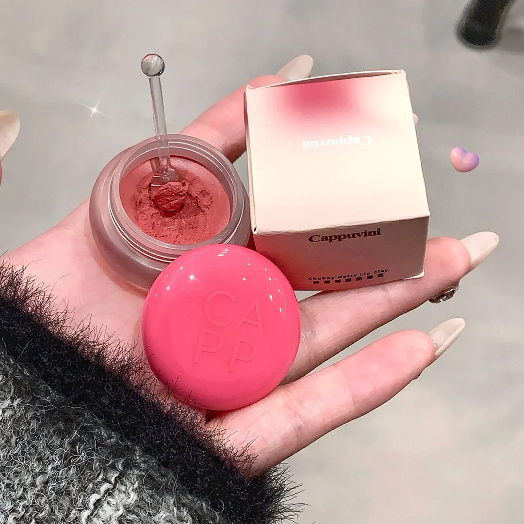 Enlatado lábio lama névoa batom hidratante veludo fosco mousse sólido brilho labial bochecha blush creme matiz lábios maquiagem cosméticos coreano — image 5