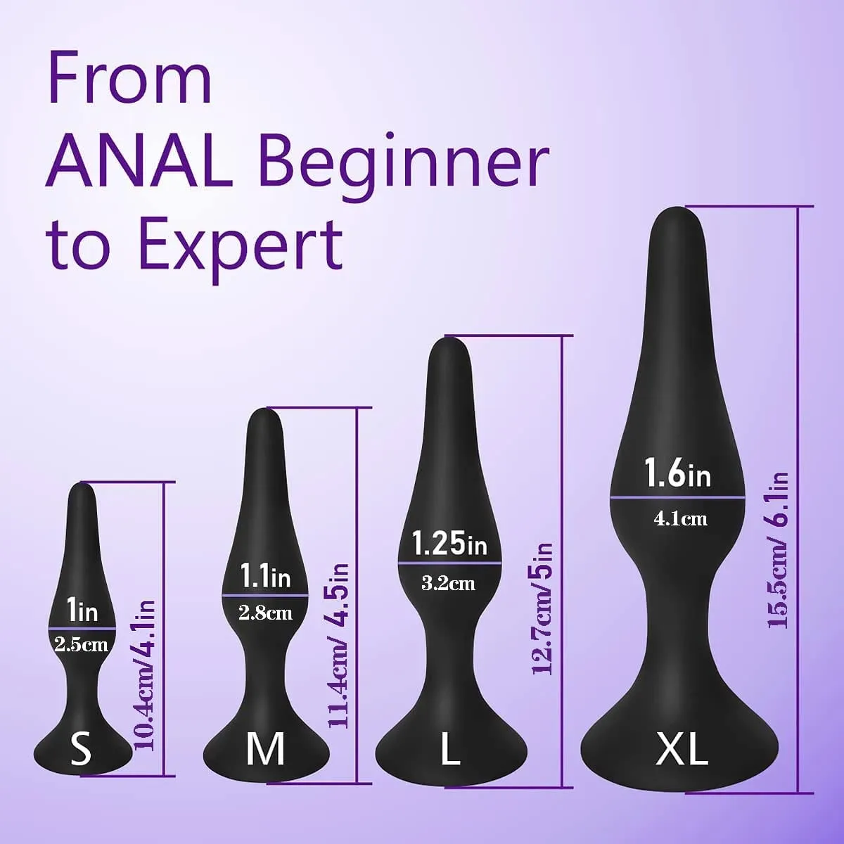 Plugue anal de silicone para iniciantes, plugue anal para homens e mulheres, massageador de próstata para gays, mini bala anal, masturbador, brinquedo sexual para homens — image 6