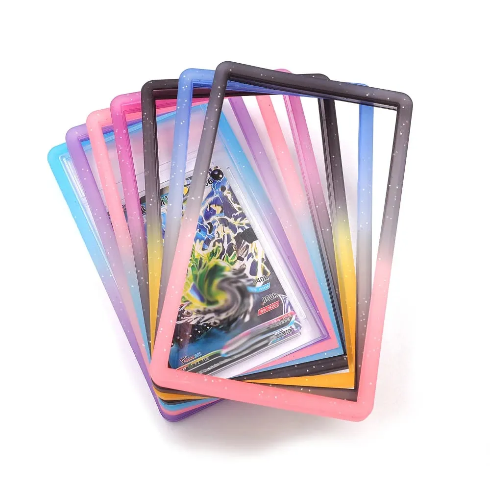 Capa protetora para cartão de classificação psa, capa macia de silicone com absorção de choque, tpu, ajuste para cartão de coleção, cor gradiente, capa protetora — image 2