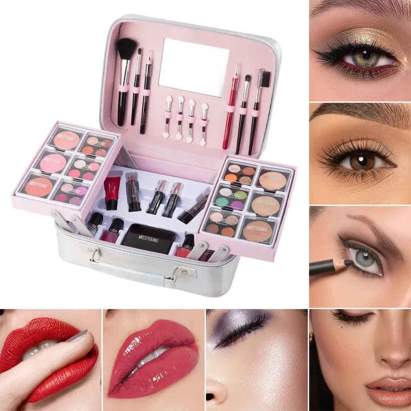 Popular 36 pcs beauty set makeup eyeliner blusher lipstick facial daily makeup kit women's holiday birthday gift set — image 2