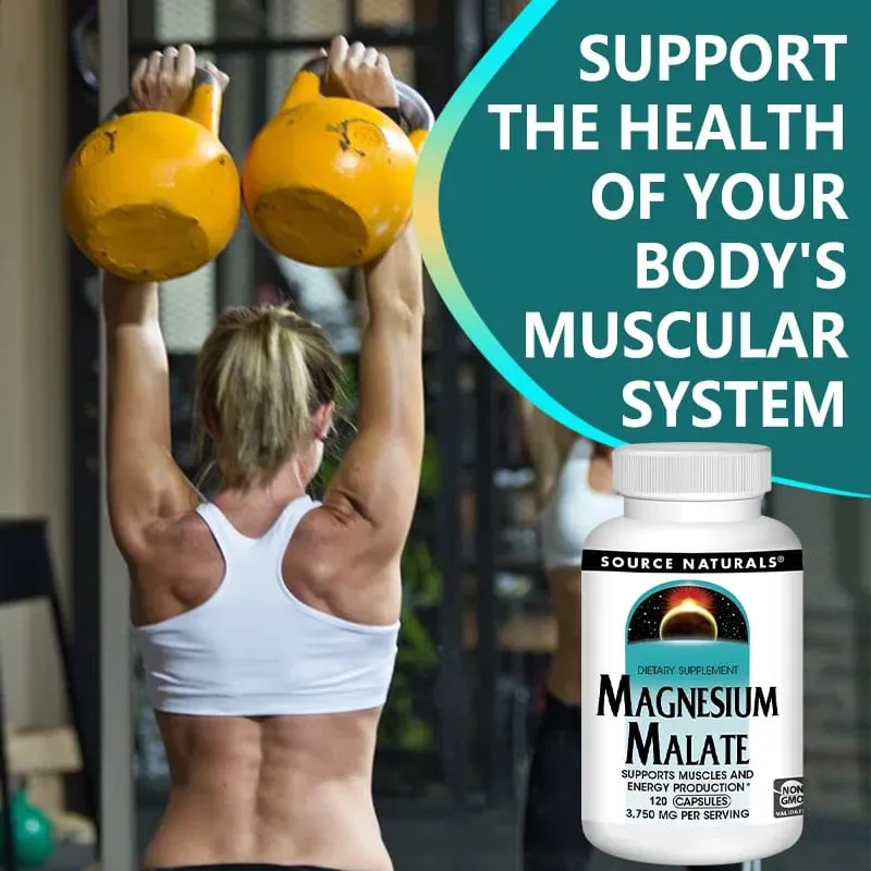 Magnesiummalat 3750 mg Nahrungsergänzungsmittel unterstützt die Gesundheit der Muskelfunktion und die Energieproduktion — image 6