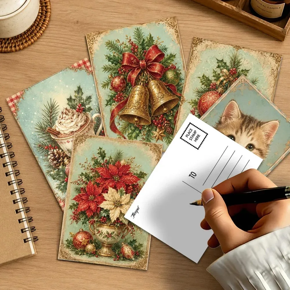 32pcs European-style Christmas postcards wall stickers mailing cards greeting cards DIY postcards commemorative postcards — image 6