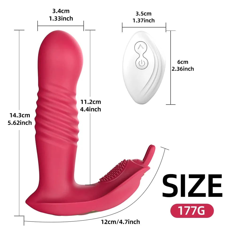 Stimolatore del clitoride delle donne del vibratore di spinta telecomandato che gira il dildo telescopico che vibra i giocattoli del sesso del prodotto degli adulti — image 6