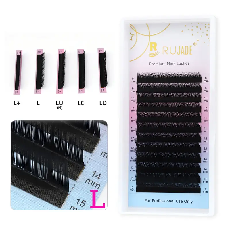 Rujade L M Curl Russisches Volumen Individuelle Wimpernverlängerung Natürlich weich L/L+/LC/LD/LU(M) Curl Professionelles Make-up Falsche Wimpern