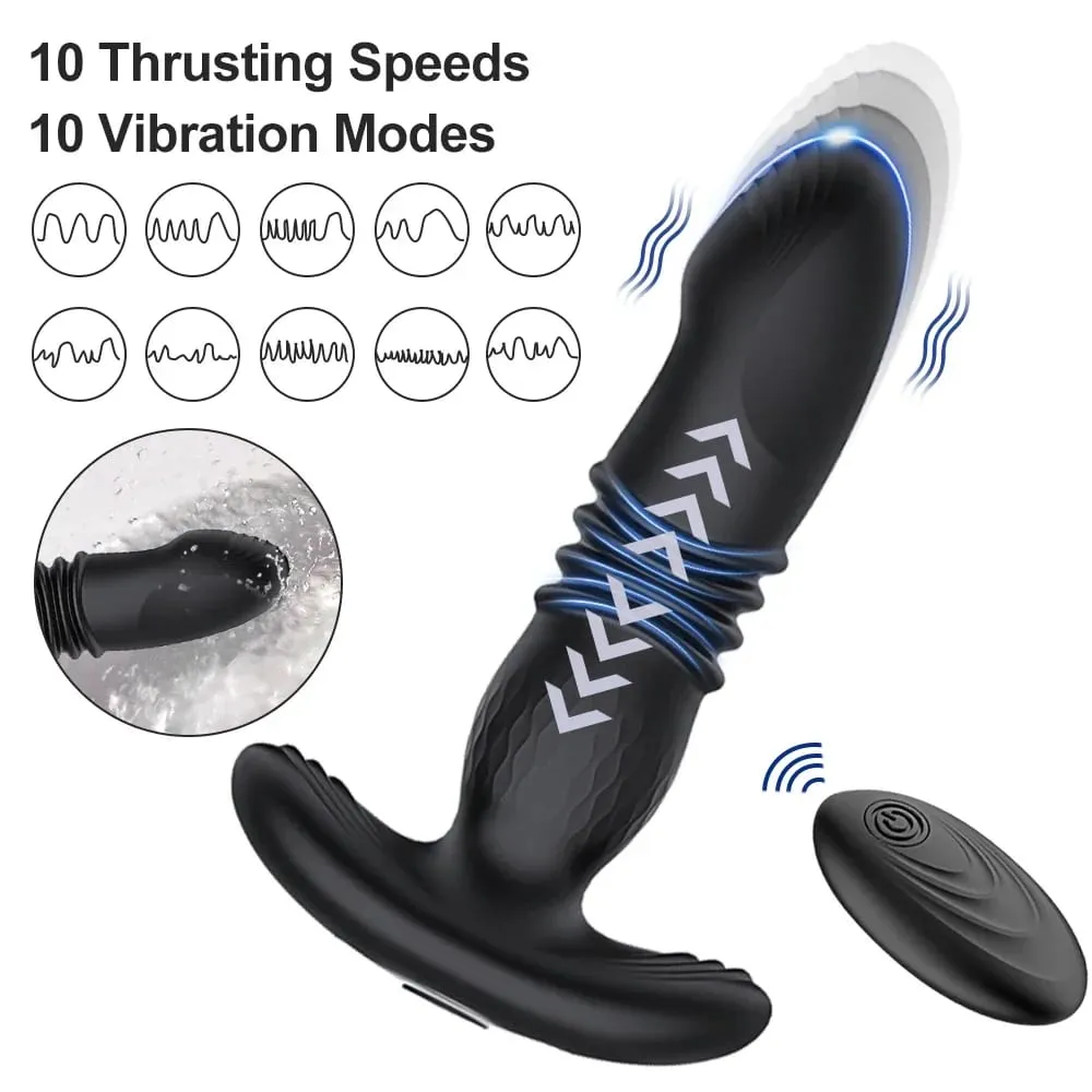 Plug anale vibrante telescopico vibratore di controllo APP giocattolo del sesso telecomandato per plug anale per massaggiatore prostatico maschile con dildo anale adulto — image 2