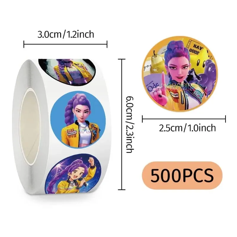 ใหม่ 500pcsRoll อะนิเมะยอดนิยม KPop สติกเกอร์ Tiger Theme DIY กันน้ำสำหรับสมุดภาพโทรศัพท์สเก็ตบอร์ดแล็ปท็อป Decor — image 6