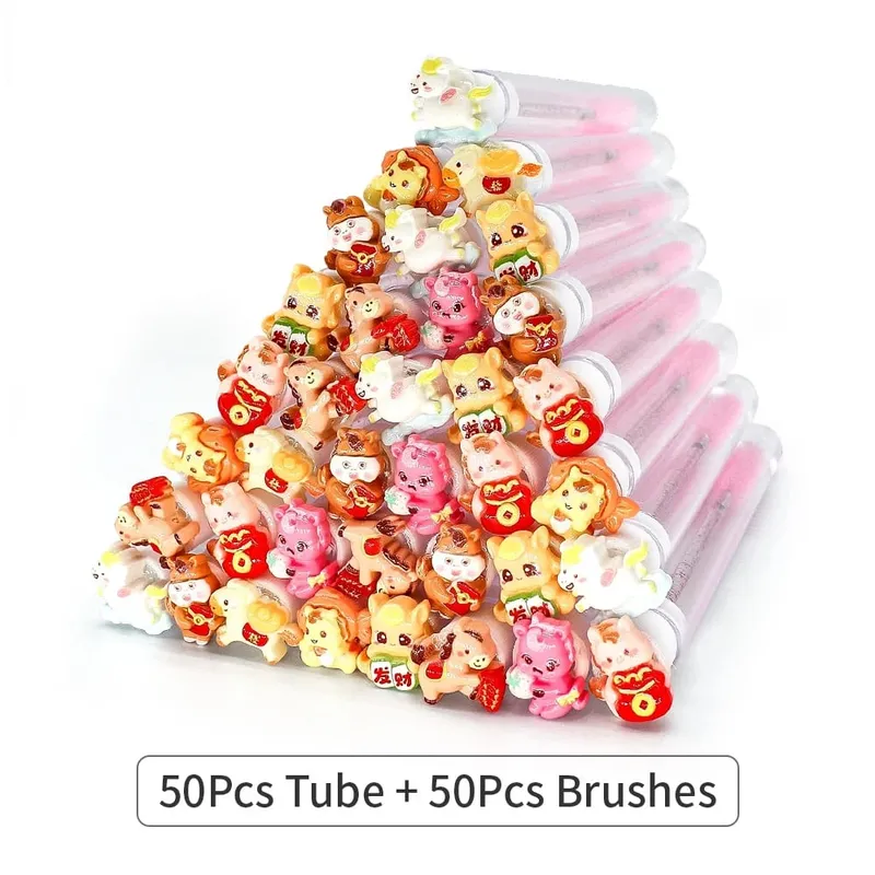 10/50Pcs Tiub Berus Bulu Mata Berus Kristal Tongkat Maskara Bulu Mata Sikat Kening Spoolies Bekas Bulu Mata Berus Aplikator Alat Solekan — image 7