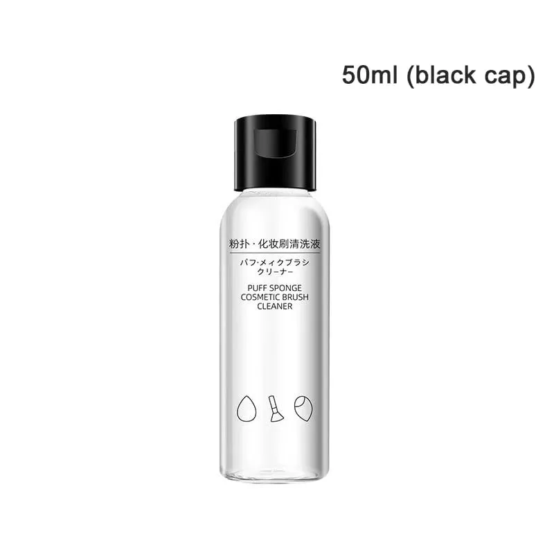 50/80/100ml 메이크업 브러쉬 스폰지 청소 액체 메이크업 계란 스폰지 에어 쿠션 퍼프 메이크업 도구 가벼운 투명 젤 클리너 — image 8