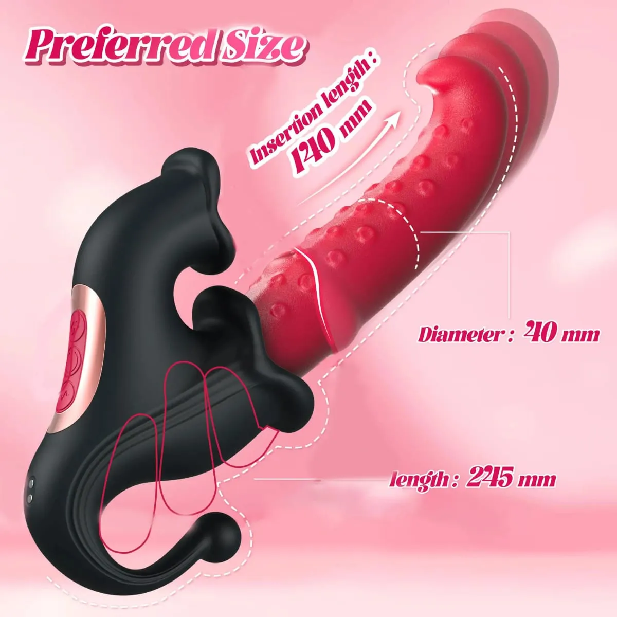 4 IN 1 Leccare il vibratore di spinta G Spot stimolatore del clitoride Massaggiatore della vagina Vibratore del coniglio Giocattolo del sesso delle donne per clitoride capezzolo e anale — image 6