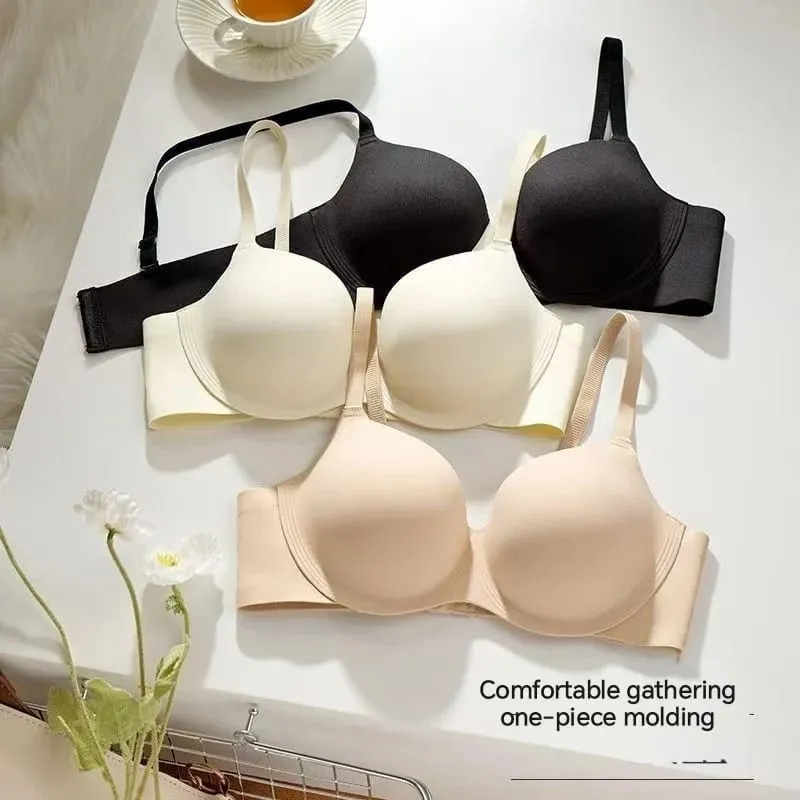 Bra Tekan Ke Atas Ultra Tebal 12CM untuk Bra Kecil Lif Tanpa Wayar Lancar Anti-Kendur Sokongan Lembut Pakaian Bra Halimunan — image 3