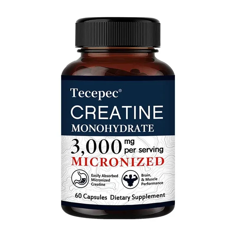 Creatine Monohydrate 3000 mg Capsules Supports Pre-Workout and Healthy Muscles Focus & Memory Easy to Absorb Easy to Swallow — image 8