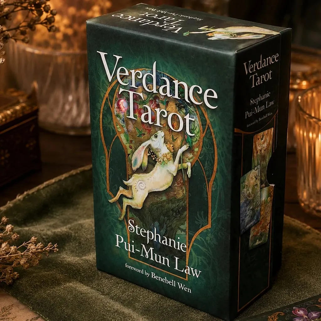 Verdance Tarot-Deck in stabiler Box, 78 Stück, lyrische, von der Natur inspirierte RWS-Tarotkarten, doppelt geprägter Karton, 12 x 7 cm — image 2