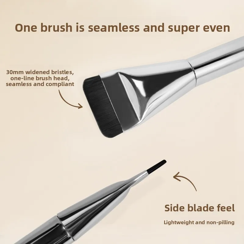 Ultratynd Foundation Brush Makeup Mixing Palette med Spatel Flad Face Contour Brush Kosmetisk Puff Blender Beauty Makeup Tools — image 2