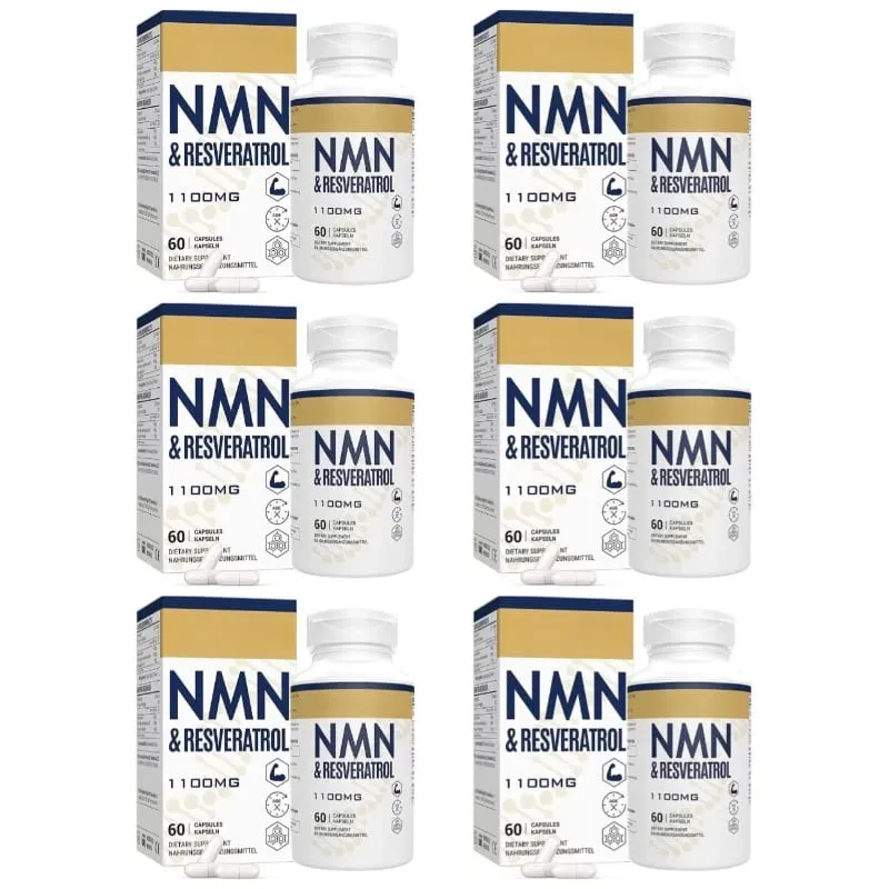 NMN & Resveratrol Capsules Supplément complexe antioxydant avec extrait de poivre noir 1100 mg 60 capsules — image 7