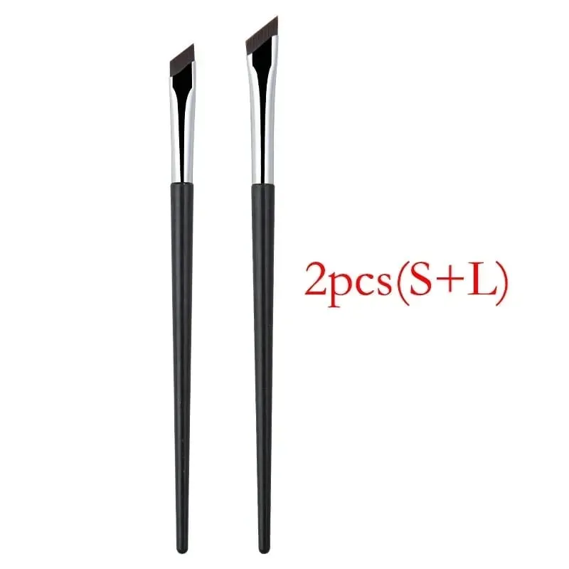 2st vinklad eyelinerborste Ultratunn Fin ögonbrynsborste Flat Sickle Eyelinerborstar Tunna vinklade Eyeliner Makeup Tools