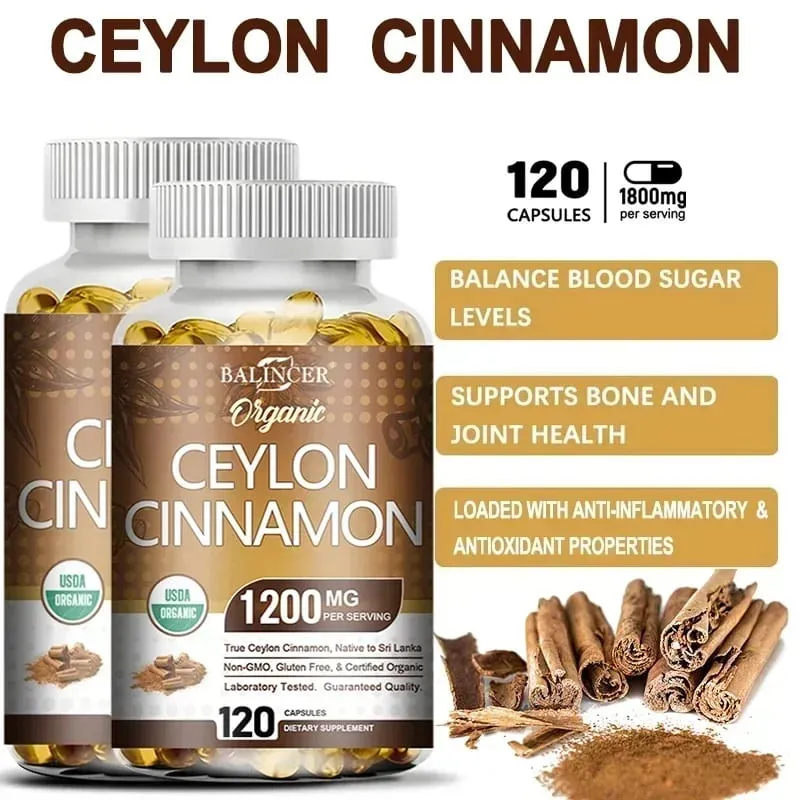 Organic Ceylon Cinnamon Supplement - Antioxidant Immune System Cardiovascular and Gastrointestinal Health Non-GMO Gluten-Free — image 2