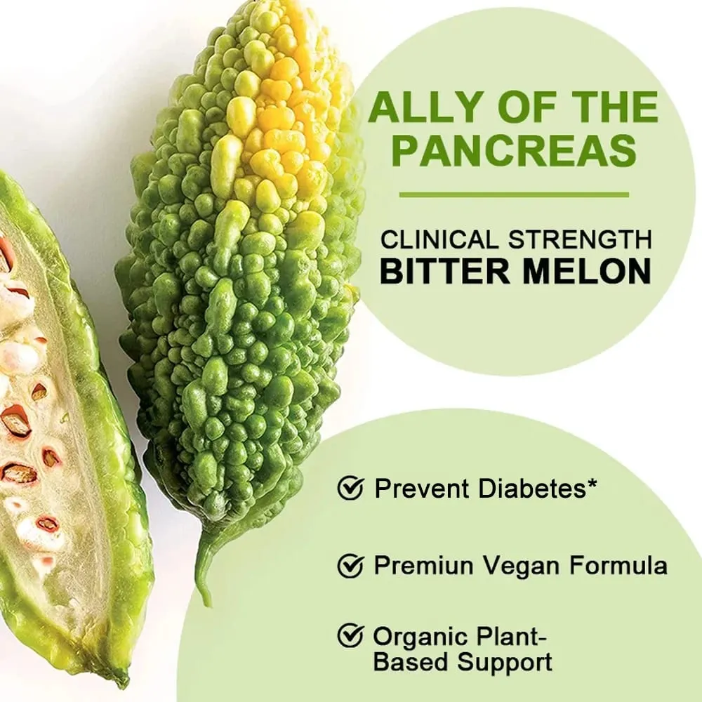 Bio-Bittermelonen-Extrakt-Kapseln – unterstützen das Gewichtsmanagement und den Blutzuckerhaushalt, entgiften die Haut und verschönern sie — image 2