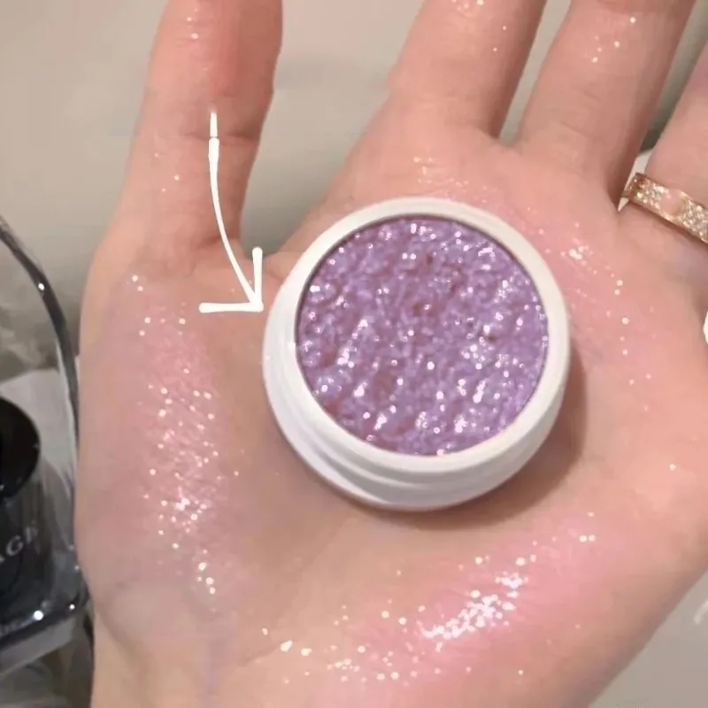 Monochromer Glitzer-Lidschatten, goldglänzender, erhellender Augen-Make-up, langanhaltender, aufhellender Augen-Make-up, perlmuttartiger Schimmer-Lidschatten — image 5