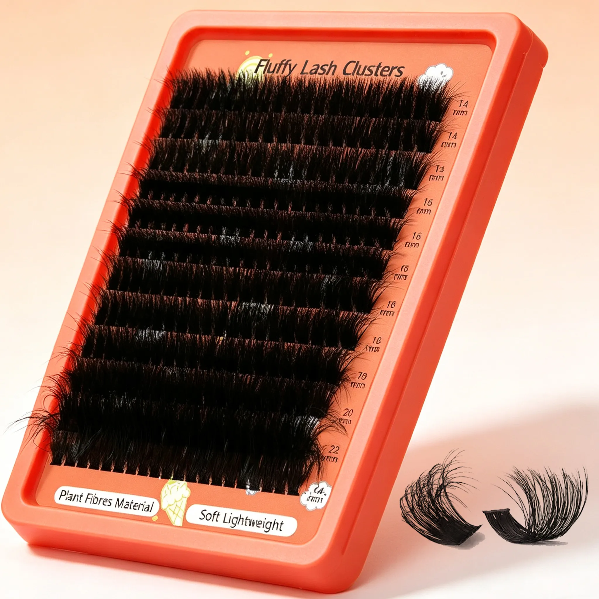 Cluster Lashes D Curl Μικτού Μήκους Δραματικός Όγκος DIY Extensions Eyelash Μαλακές επαναχρησιμοποιούμενες ψεύτικες βλεφαρίδες για αρχάριους Μακιγιάζ ματιών — image 3