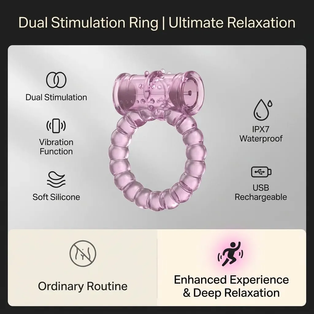Lasting Cock Rings Vibrator Delay Premature Ejaculation Lock Fine Sex Toys Product For Men Dildo Extender Beads Adult Massage — image 2