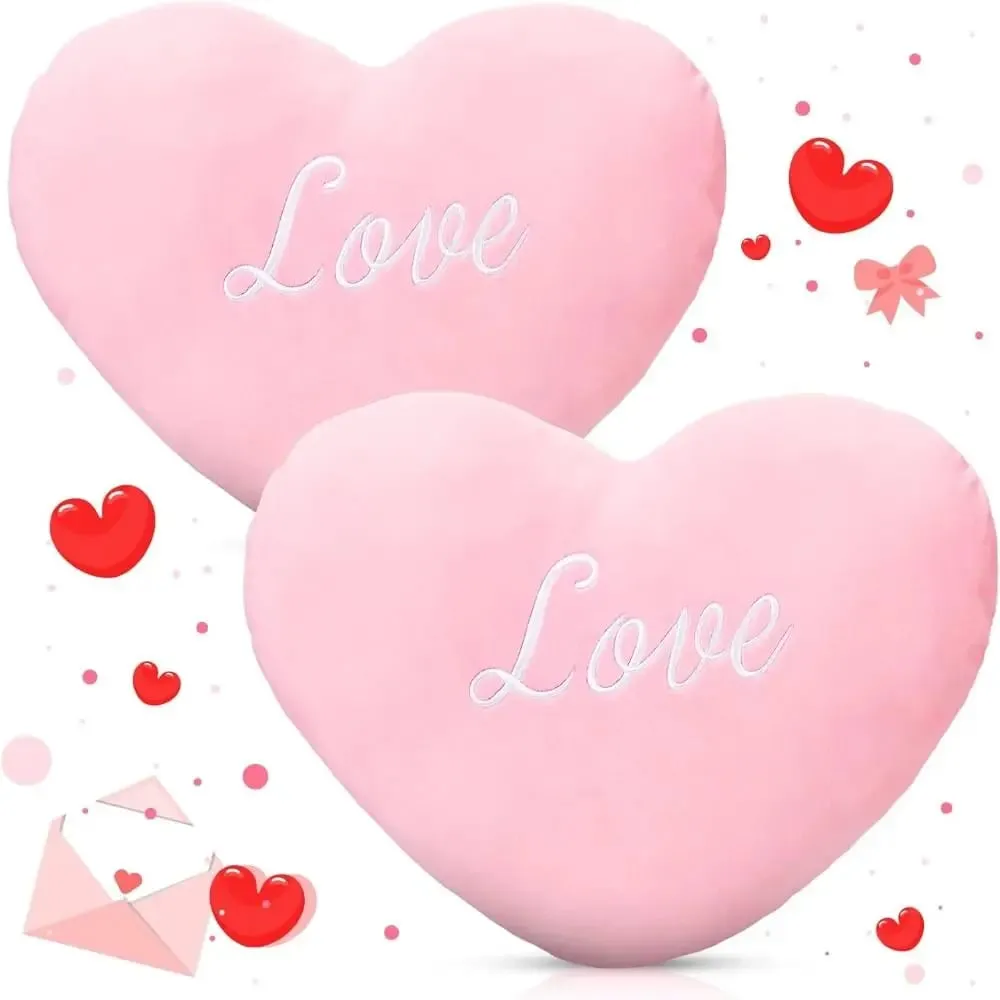 Hot Heart Shape หมอนตุ๊กตาหัวใจสีชมพูของขวัญวาเลนไทน์หมอนนุ่มสีแดงตุ๊กตาหมอนหน้าแรกตกแต่ง — image 2