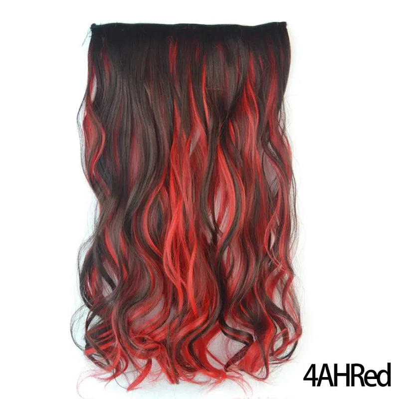 Long Straight Curly One Piece 5clips Clip-in Extensions 22Inch Heat Resistant Hairstyles Colour Mix Blonde Hair Piece For Women — image 16
