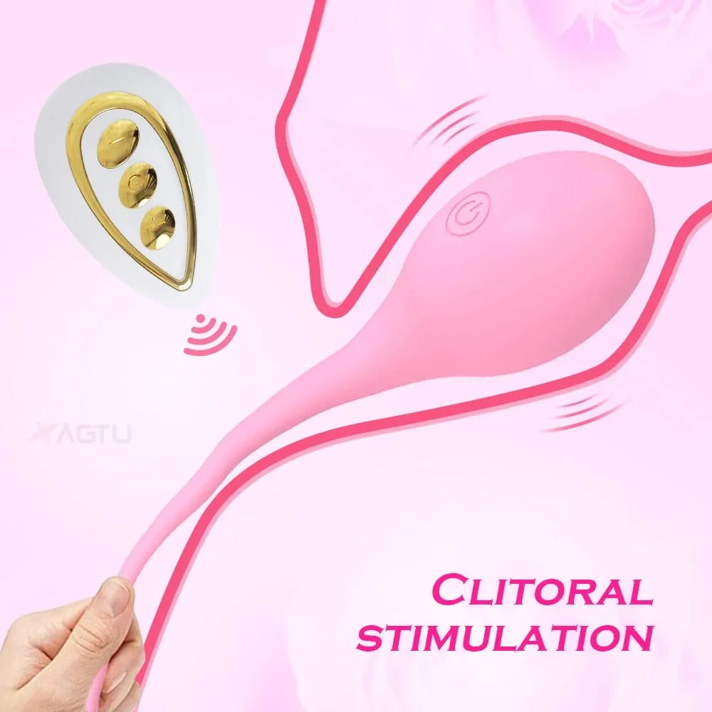 Vibratore vaginale telecomandato per le donne Stimolatore del clitoride del capezzolo Indossare il punto G vibrante Massaggiatore dell'uovo di amore Giocattoli del sesso per adulti — image 3