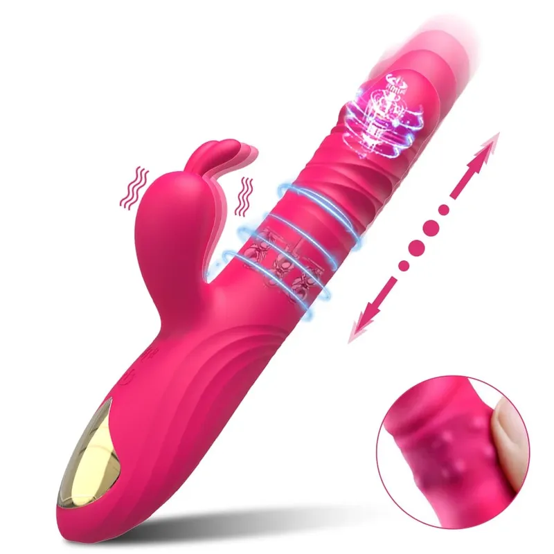 Giocattolo del sesso per le donne, vibratore del coniglio spinto per le donne, vibratore Dlido della vagina, stimolatore del clitoride del punto G, masturbazione femminile — image 16