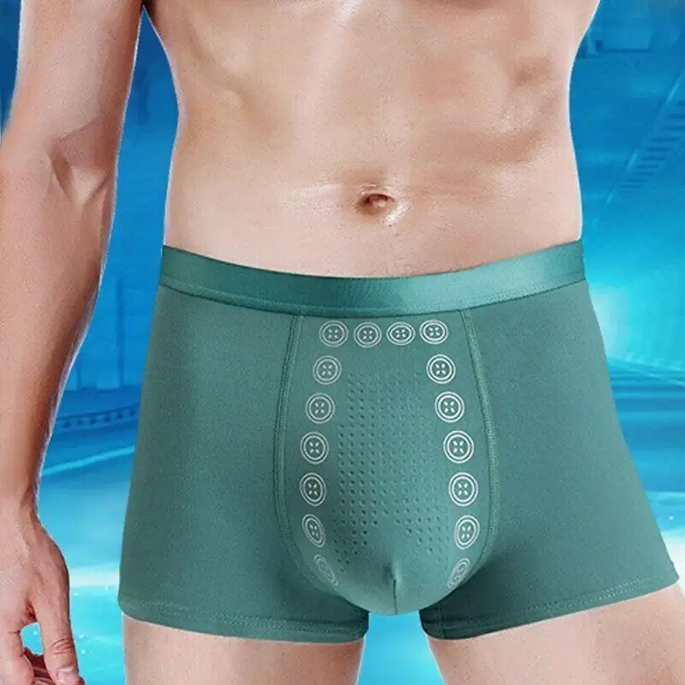 Polyester Erkek iç çamaşırı Gerilebilir Elyaf Manyetik terapi Erkek boxer Rahat Külot Rahat kullanım için — image 2
