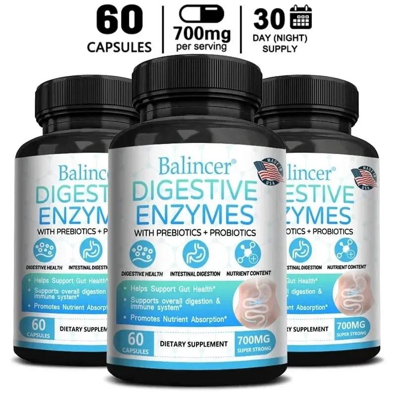 Enzima digestiva con prebiótico + suplemento probiótico: salud digestiva nutricional y apoyo inmunológico para hombres y mujeres adultos — image 8