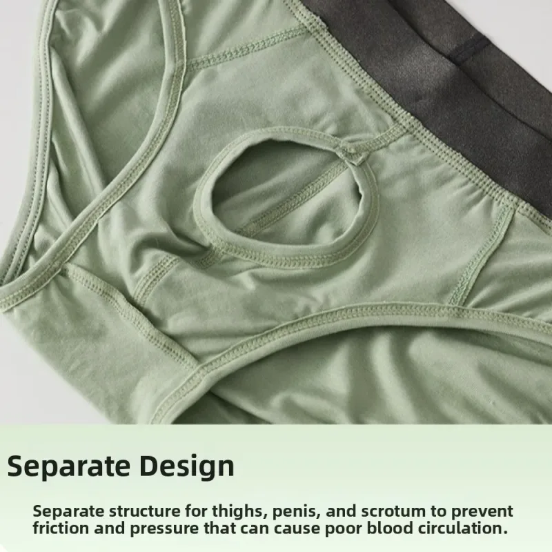 Bamboevezel Zomer Dunne Slips Mannen Dunne Onderbroek Splicing Mannen Vooropening Slipje Ademend Lingerie Naadloos Ondergoed — image 8