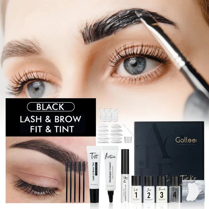 Gollee Eyelash Lifting Perm Kit Natural Lashes Enhancer ยาวนาน 4-6 สัปดาห์สีดำ Lash Brow Tinting เปียร์ม Professional แต่งหน้า — image 7
