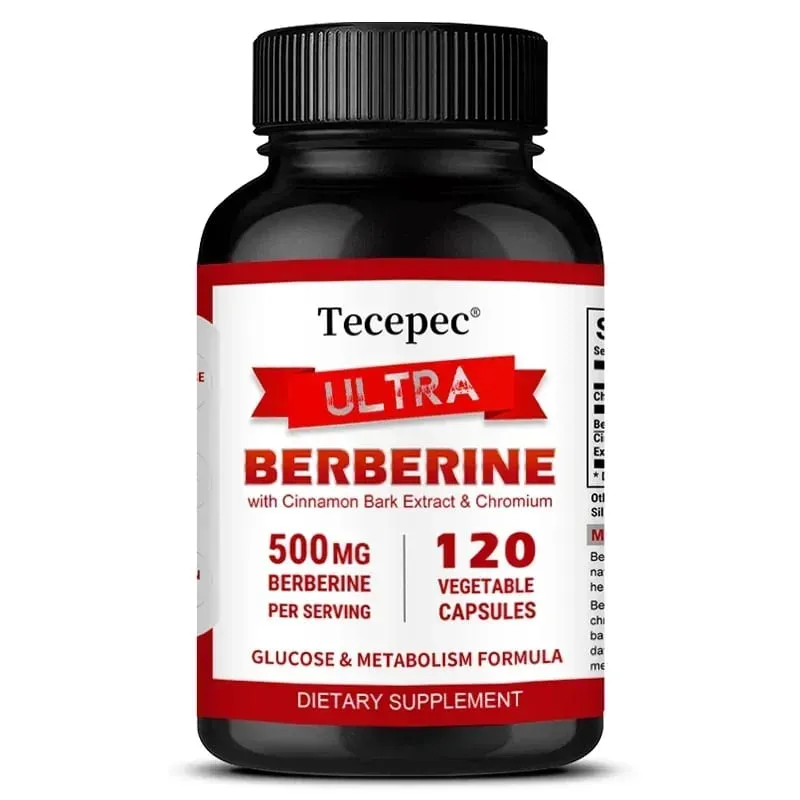 Kapsul Berberine HCl 500mg dengan Ceylon Cinnamon Menyokong Metabolisme Kolesterol GI Kardiovaskular & Kesejahteraan Imun Harian