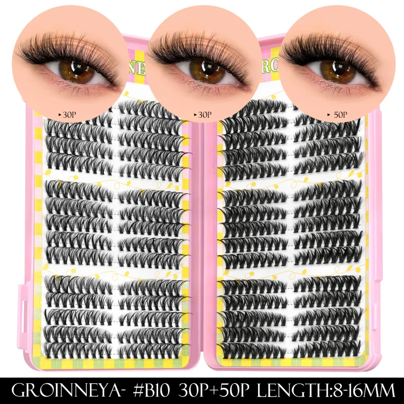 Cluster di ciglia 540 pz 60D + 100D Estensioni delle ciglia 2 stili Misti Lash Book Fluffy Cat Eye Ciglia Ciglia finte Trucco — image 16