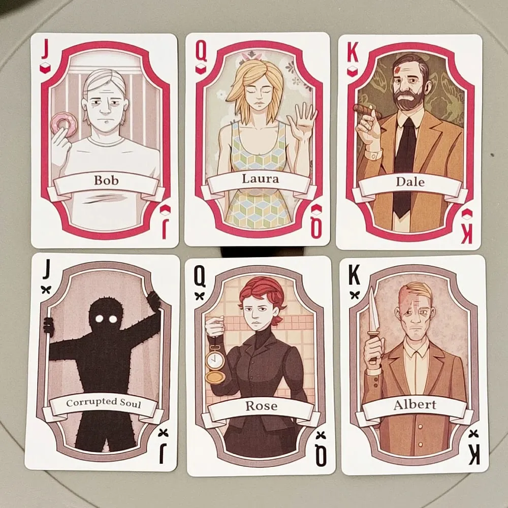 Rusty Lake Playing Cards - 54 Pcs Poker Cards Featuring Mr. Crow Mr. Owl & Cube Escape Characters 9*6cm on Embossed Cardstock — image 5