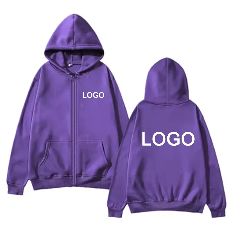 Customized Printed Zipper Hoodies Men Fashion Long Sleeve Zipper Up Sweatshirts Women Casual Personality Hoody Pullover Sudadera — image 10