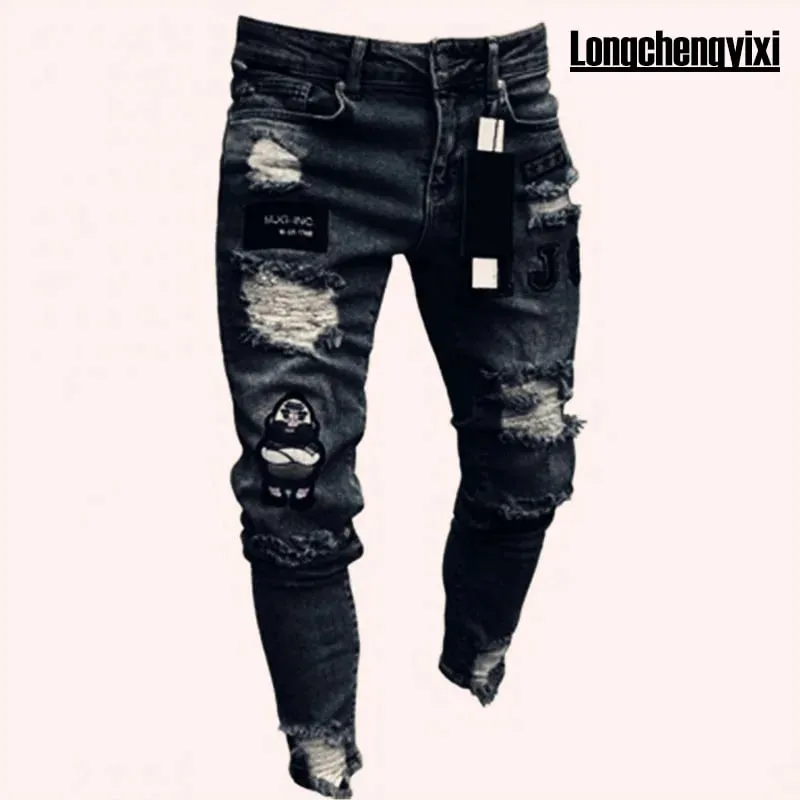 2024 Quần Jean Nam Chắc Chắn Túi Co Giãn Denim Thẳng Quần Xuân Hè Phong Cách Doanh Nhân Quần Hàng Ngày Dạo Phố Quần Áo Nam — image 3
