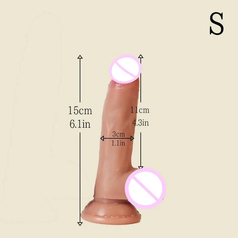 Dildo Realistik Zakar Silikon 6/7/9 Inci Dildo Besar dengan Cawan Sedut untuk Wanita Melancap Lesbain Mainan Seks Dubur untuk Dewasa — image 9