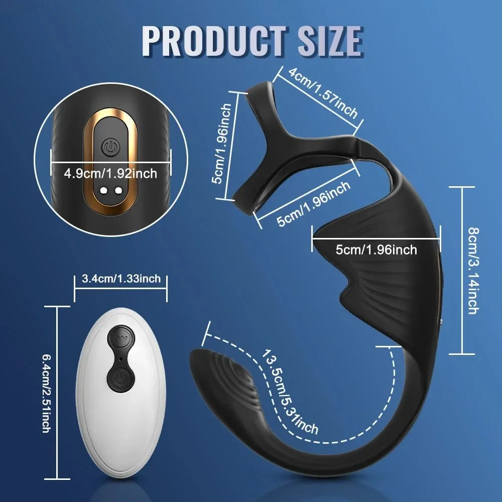 Vibrerende Butt Plug Cock Ring til Mænd Fjernbetjening Anal Vibrator Prostata Massager Gay Anal Plug Voksenvarer Sexlegetøj til mænd — image 6
