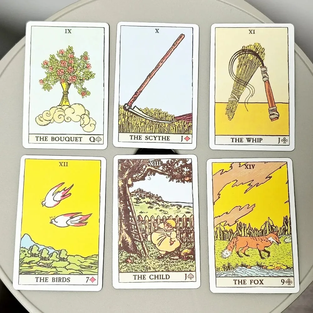 36 Stück Karten Pixie's Astounding Lenormand 9*6cm, erstellt mit Kunstwerken aus dem Smith-Waite Tarot Deck und „The Golden Vanity“ — image 5
