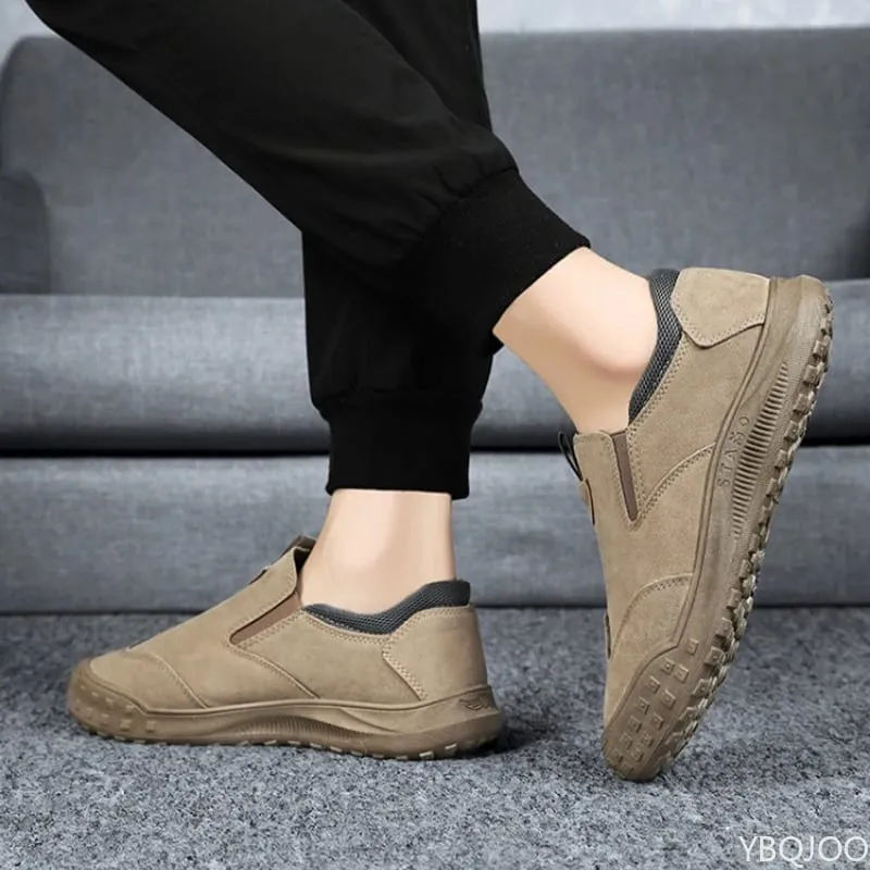 Grande taille printemps automne nouvelles chaussures pour hommes respirantes légères et décontractées en plein air antidérapantes et résistantes à l'usure chaussures de travail pour hommes — image 4