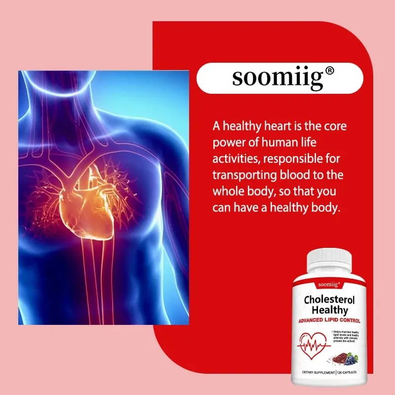 Cholesterol Health Supplement - Lowers LDL and Triglycerides Supports Healthy Cholesterol Levels Natural Heart Health Capsules — image 6