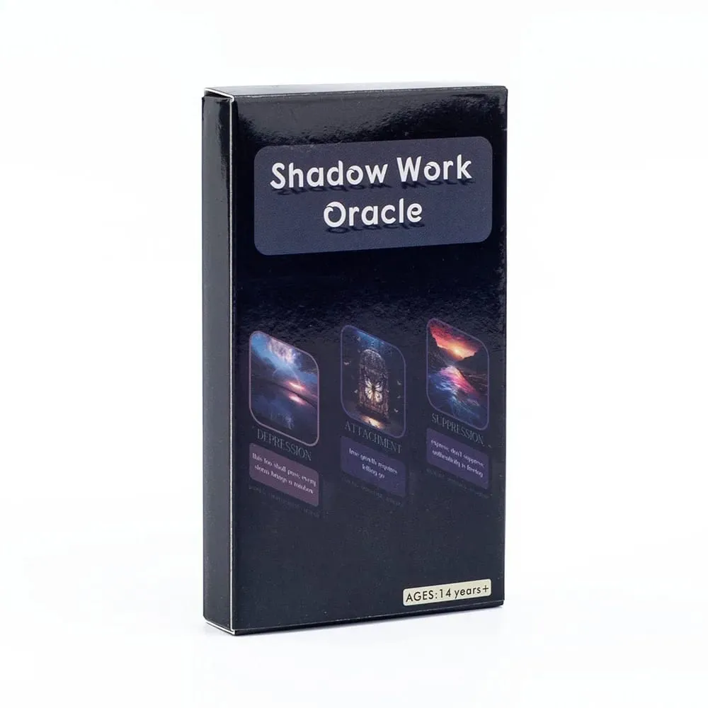Shadow Work Oracle til familiefest Højkvalitets Fortune Borad-spilspil med 33 engelske visioner spådomskort 10,3*6,1 cm