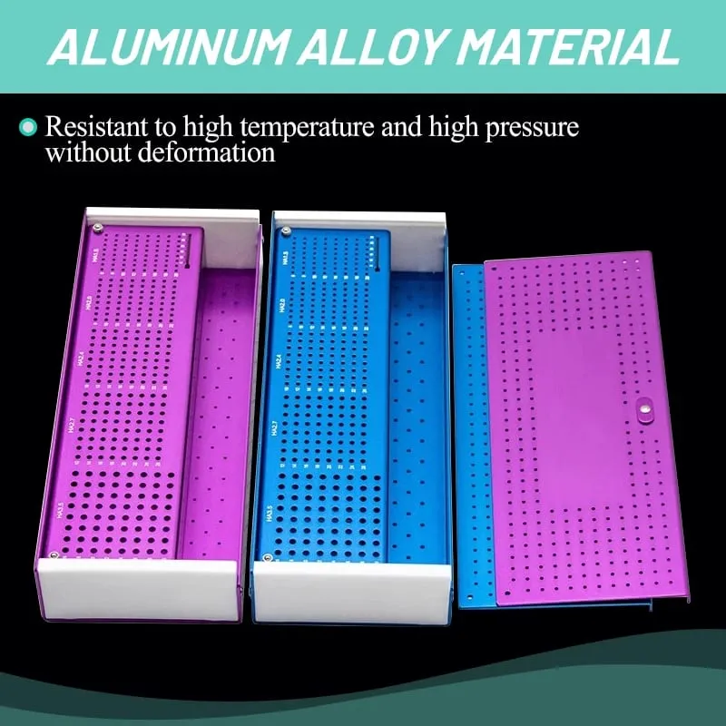 Haustier-Schraubenbox, Aluminiumlegierung, Sterilisationsbox, orthopädische Schraubeninstrumenten-Sterilisationsbox, Aufbewahrungskoffer, Make-up-Werkzeuge — image 2