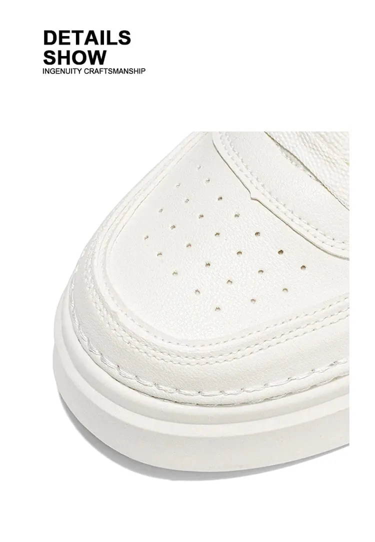 Männer Casual Sneakers Atmungsaktive Trendy Paarung Weiß Bequeme Rutschfeste Tägliches Gehen Dicke Sohlen Höhe Zunehmende Sportschuhe — image 10