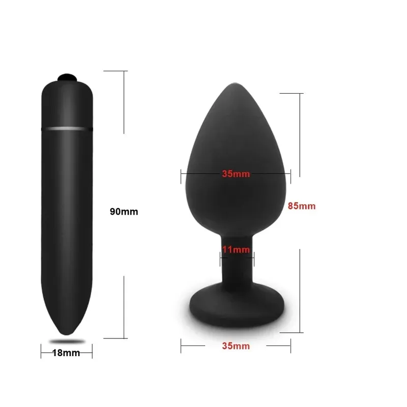 Anal Spielzeug Weiche Silikon Anal Plug Mini Bullet Vibrator Butt Plug Männer Frauen Homosexuell Paare Anal Prostata Stimulator Sex Spielzeug für Erwachsene — image 12
