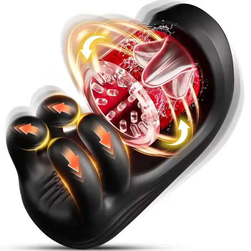 ชายไฟฟ้าPenis Stimulator Massagerเทรนเนอร์ 9 โหมดการสั่นสะเทือนการหมุนUSBสำเร็จความใคร่คัพอุปกรณ์สำหรับผู้ใหญ่เพศของเล่นสำหรับผู้ชาย — image 8
