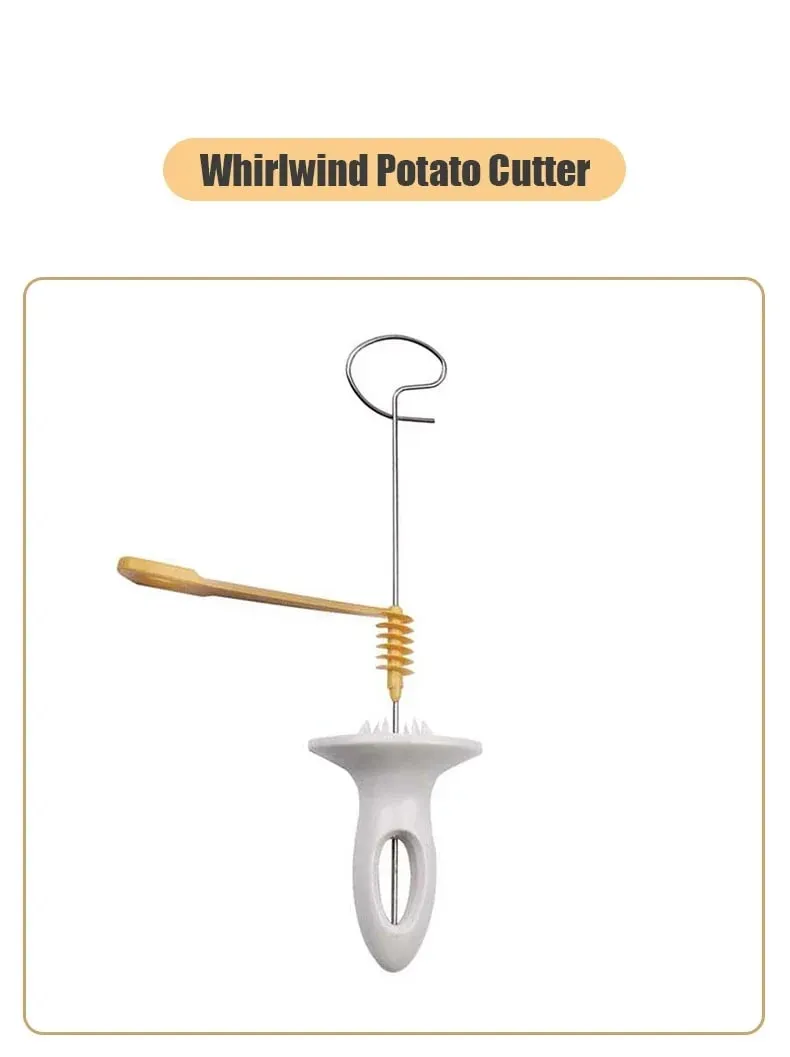 Spirálová řezačka na brambory Whirlwind Stroj na výrobu věží na brambory Kráječ zeleniny Kreativní nářadí na zeleninu Kuchyňské doplňky Gadgets — image 7