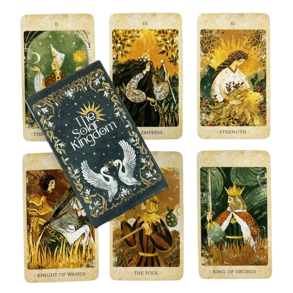 1/3/5 Pcs The Solar Kingdom Tarot Deck Oracle Set Divination English Versions Edition Board Playing Game Wholesale — image 2