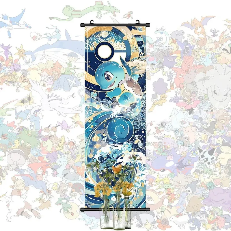 Poster stampato Anime Opere d'arte da parete Gengar Immagini Charizard Dipinto su tela Pikachu Appeso Pergamene Home Room Decor — image 12
